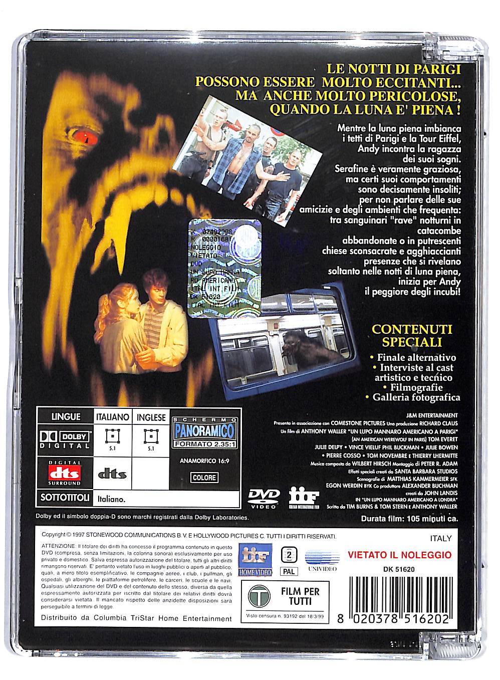 EBOND Un Lupo Mannaro Americano a Parigi Sjb DVD DB558115