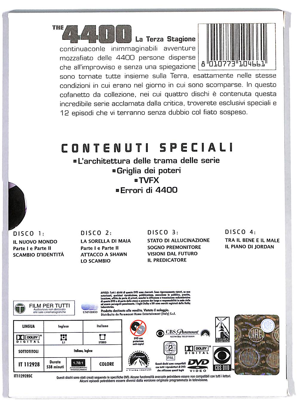 EBOND The 4400 - Stagione 3 DVD DB558407