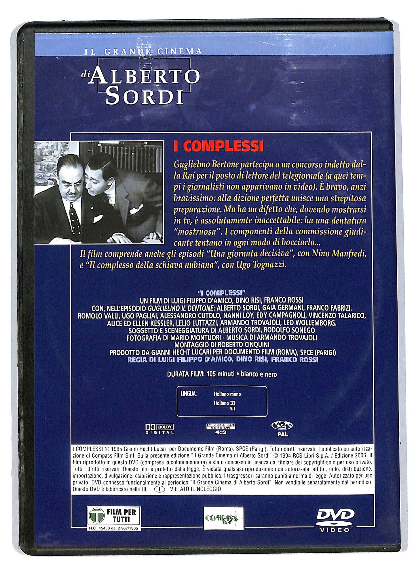 EBOND I complessi -  Alberto Sordi - Fabbri Editori DVD DB559001