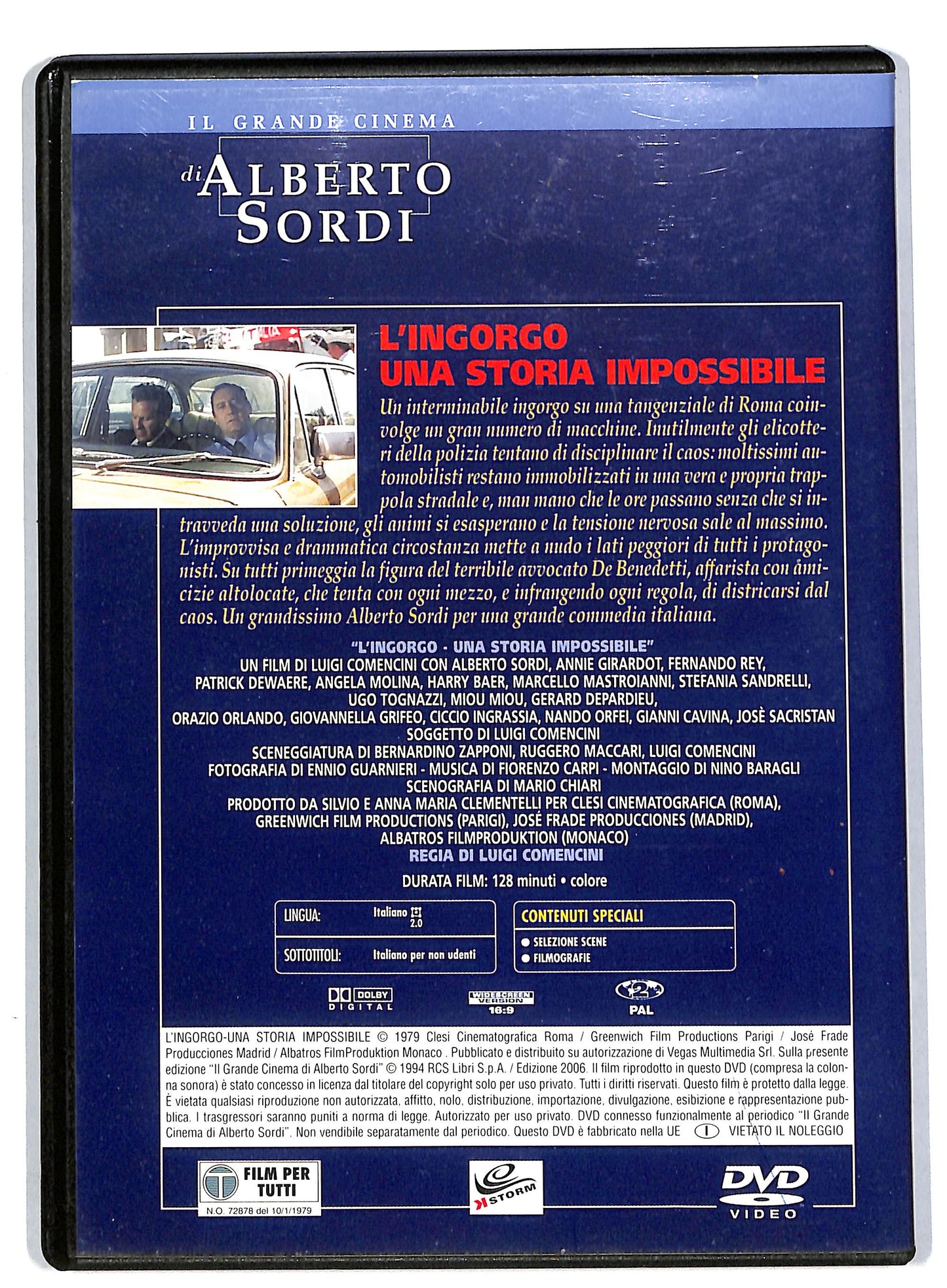 EBOND L'ingorgo Una storia impossibile - Alberto Sordi  EDITORIALE DVD DB559033