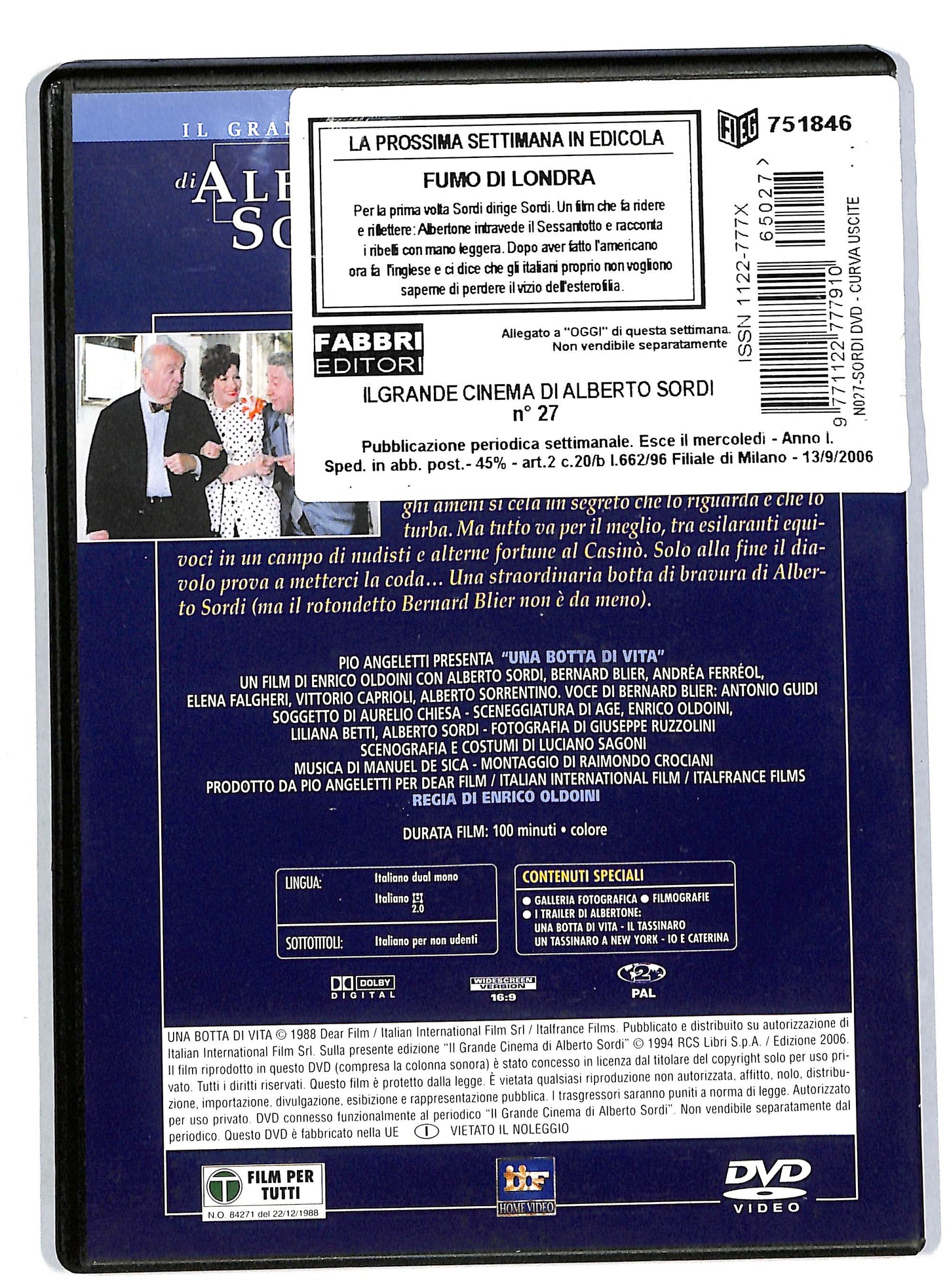 EBOND Una Botta di Vita - Alberto Sordi -  EDITORIALE DVD DB559037
