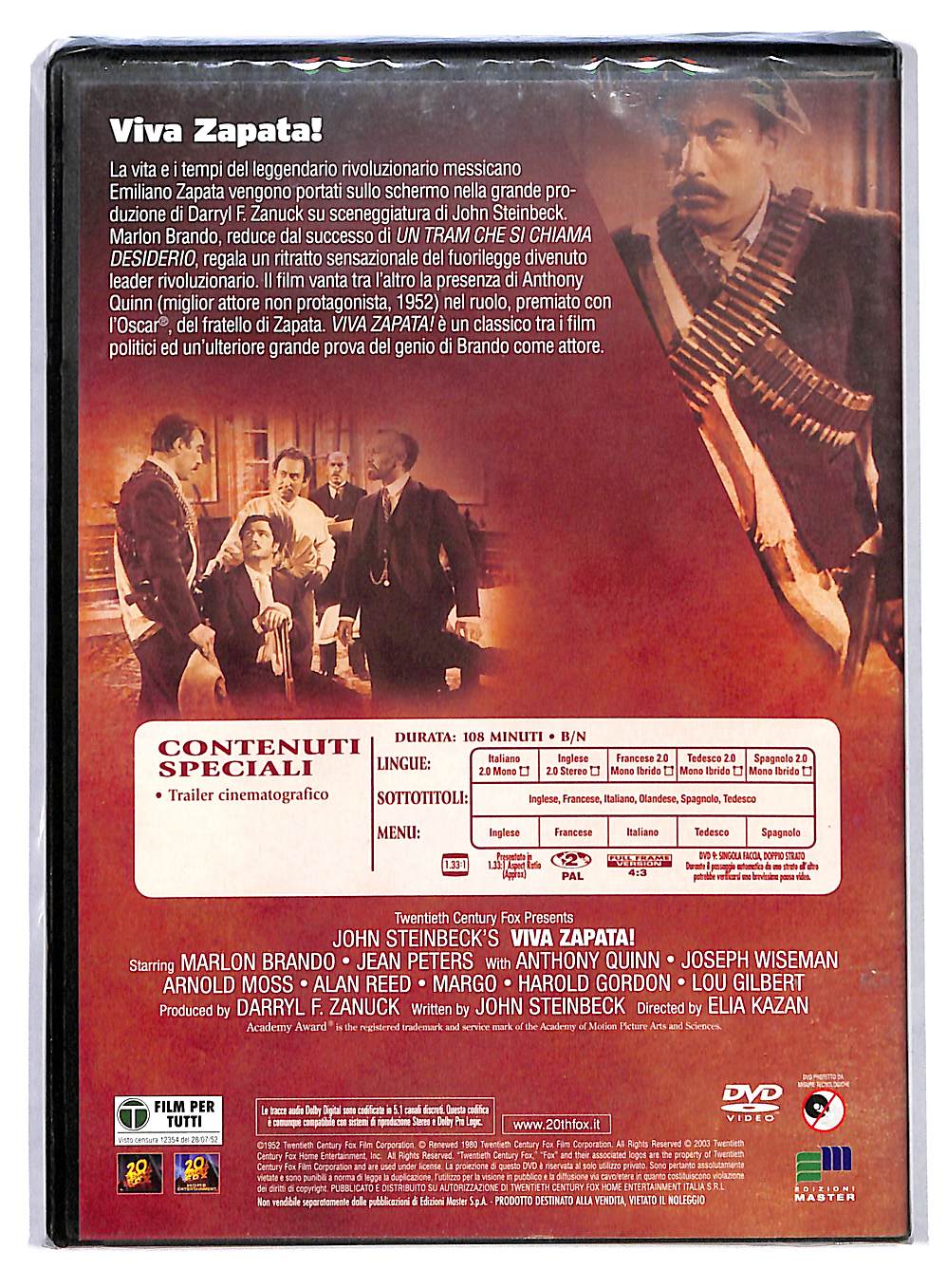 EBOND Viva Zapata! EDITORIALE DVD DB559323