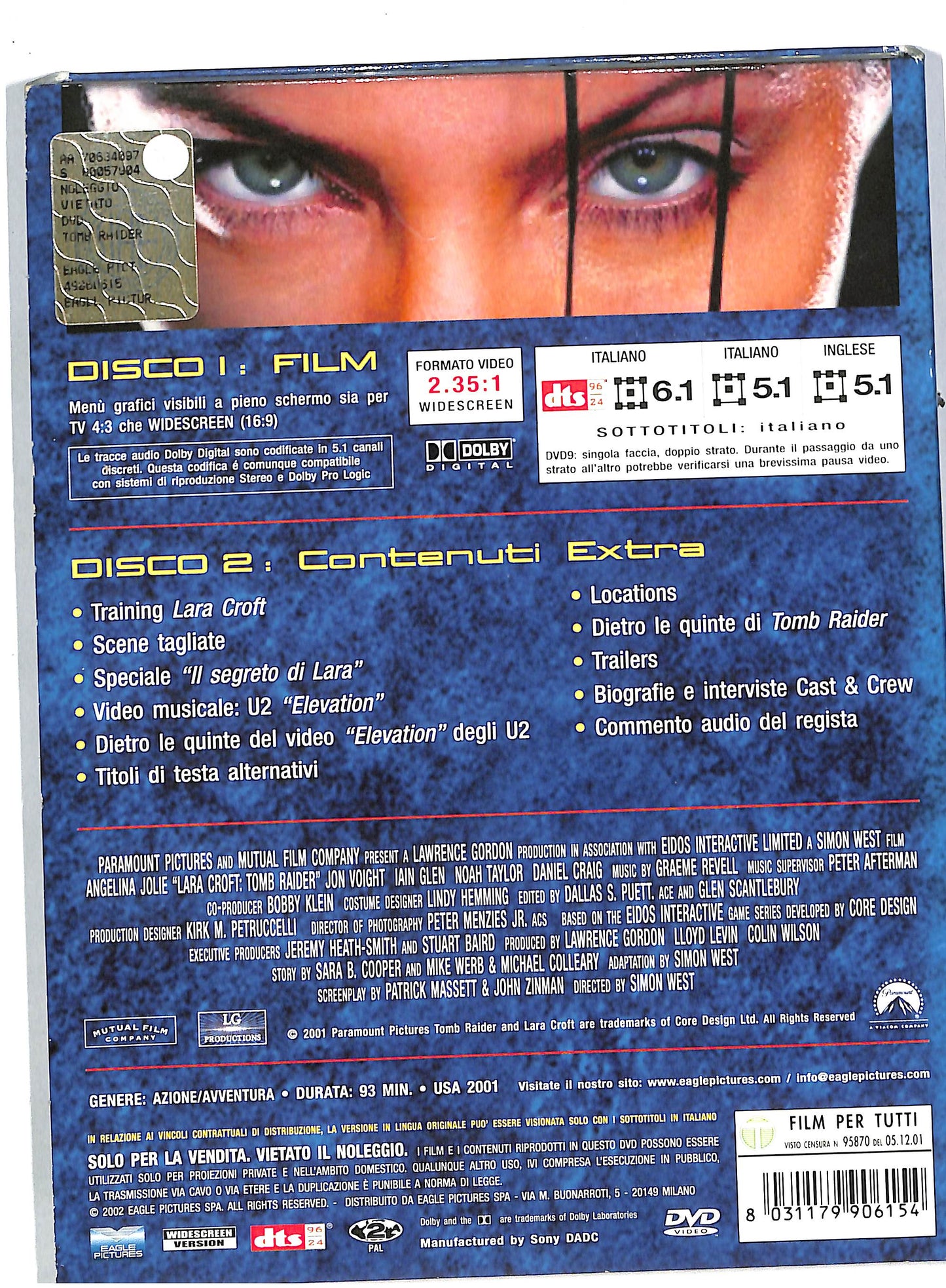 EBOND Lara Croft - Tomb Raider EDIZIONE SPECIALE DIGIPACK DVD DB560121