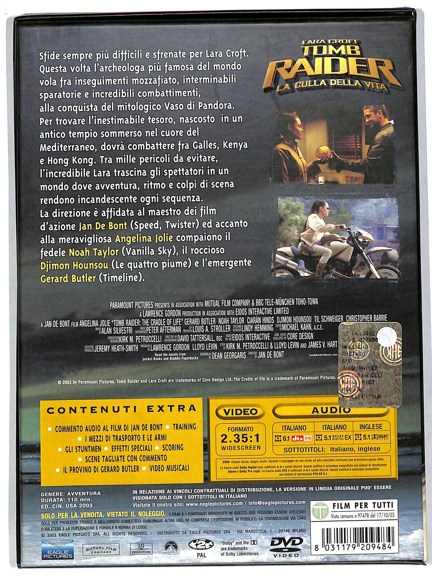 EBOND Tomb raider - la culla della vita DIGIPACK DVD DB560153