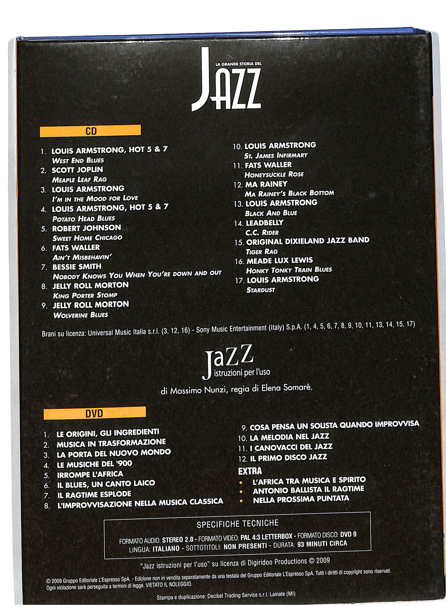 EBOND La grande storia del jazz vol 1 EDITORIALE DIGIPACK DVD DB560160