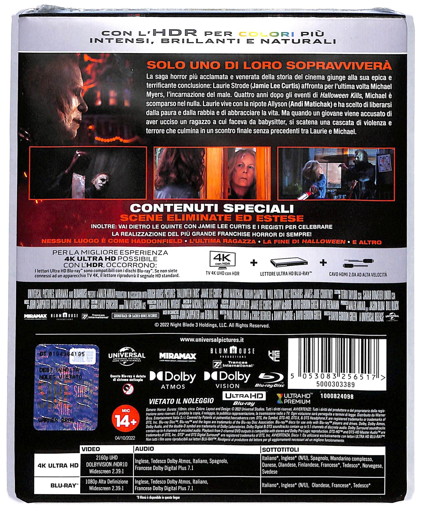 EBOND Halloween Ends 4k Ultra HD + BLURAY Steelbook  BLURAY DB560902