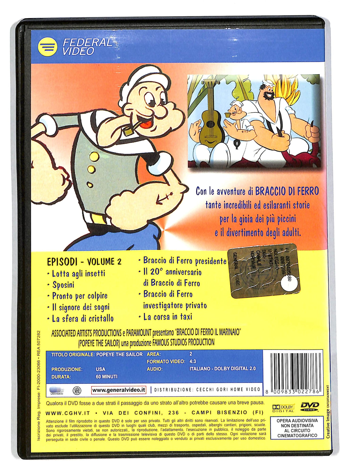 EBOND Le grandi avventure di Braccio di ferro volume 2 DVD DB561122