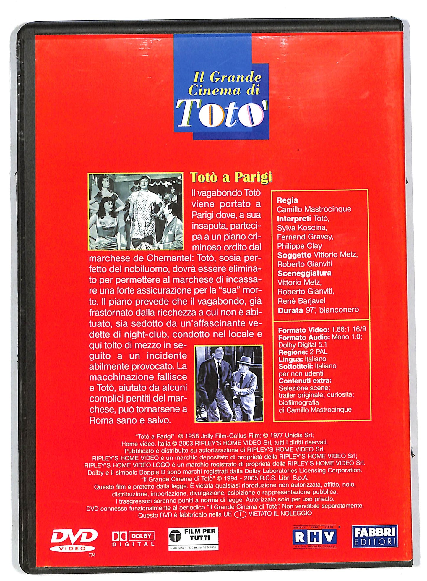 EBOND Toto a Parigi EDITORIALE DVD DB561424
