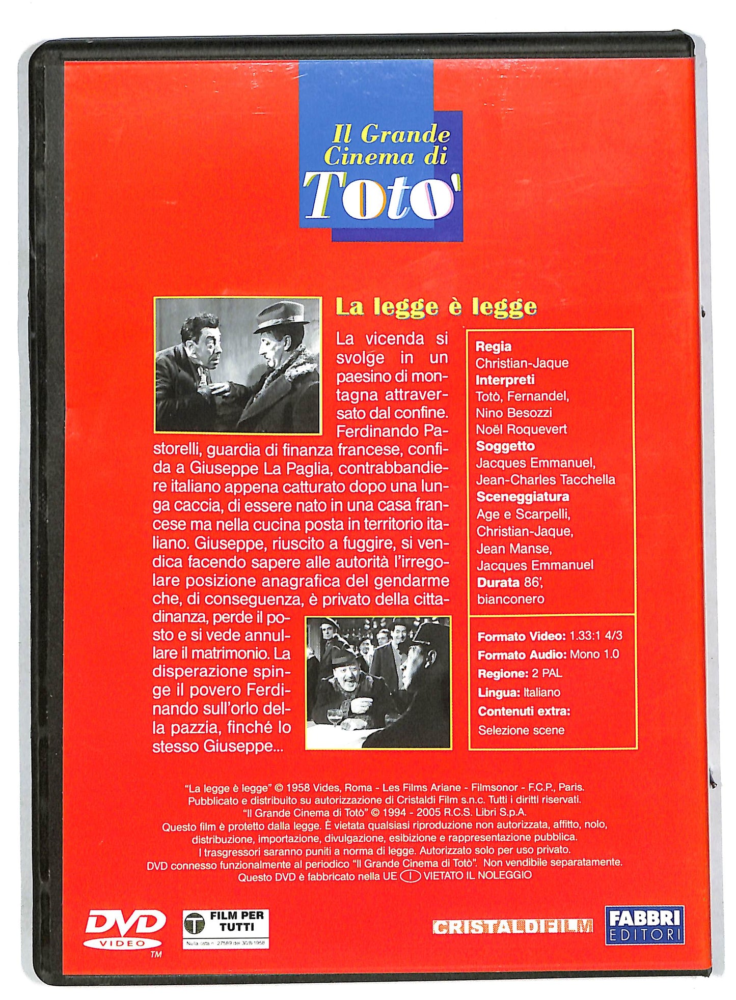 EBOND La legge e legge EDITORIALE DVD DB561440