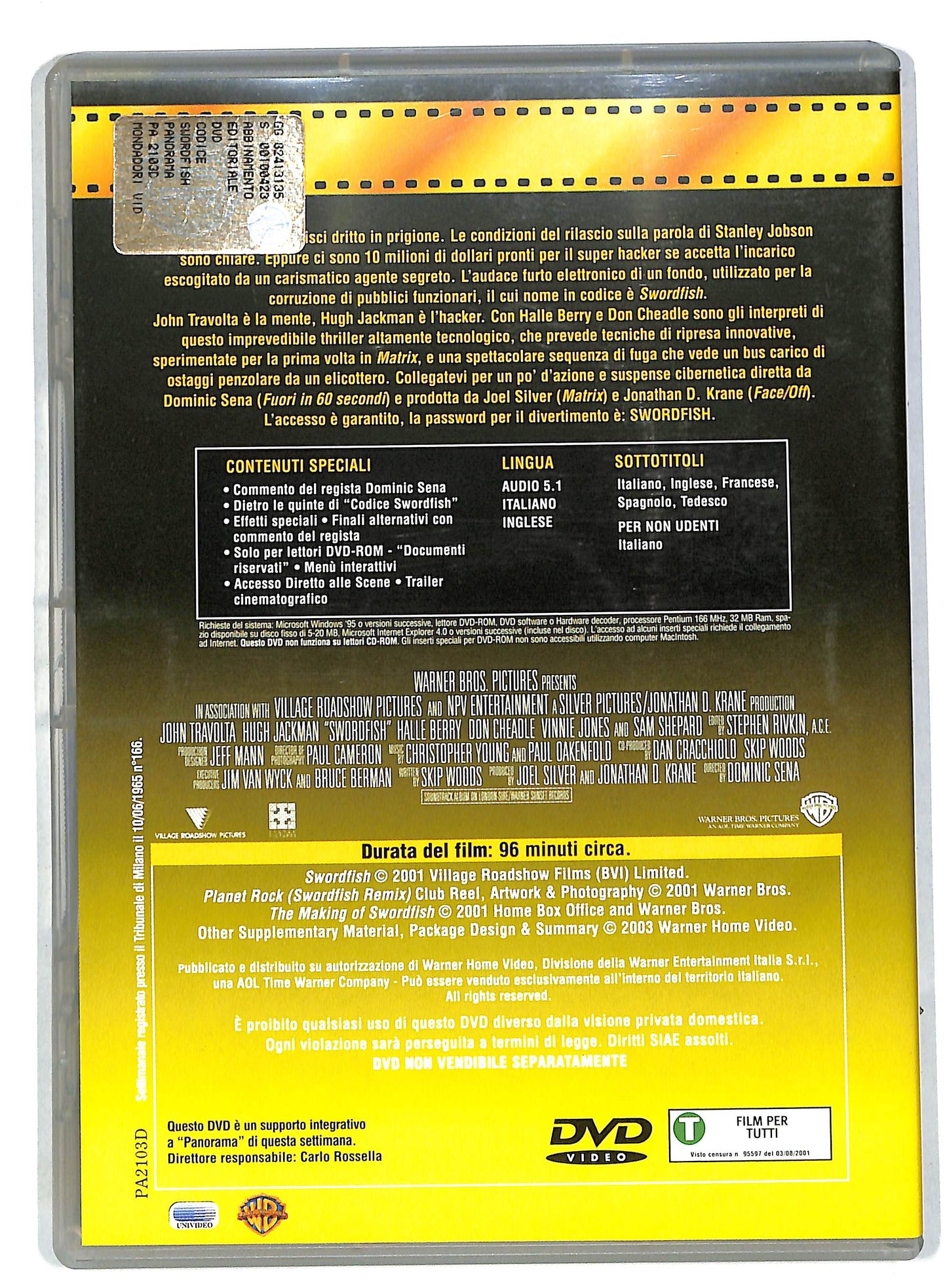 EBOND Codice swordfish EDITORIALE DVD DB561457
