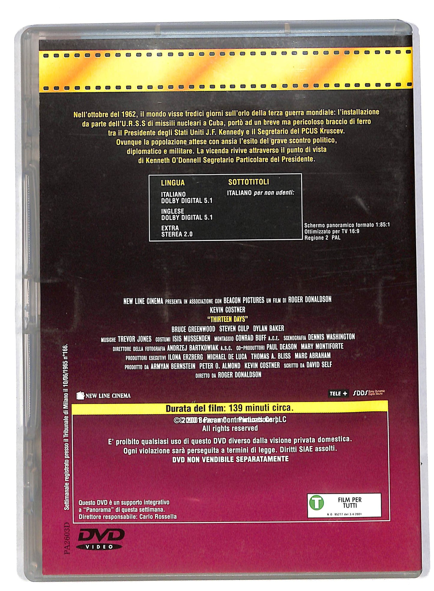 EBOND Thirteen Days EDITORIALE DVD DB562129