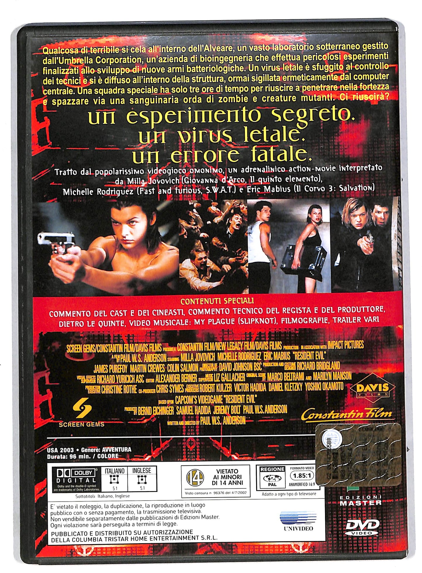 EBOND Resident evil EDITORIALE DVD DB562147