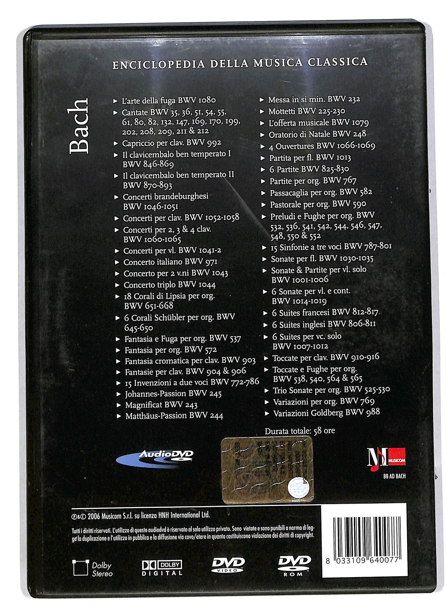 EBOND Bach 1685 - 1750 EDITORIALE DVD DB562620