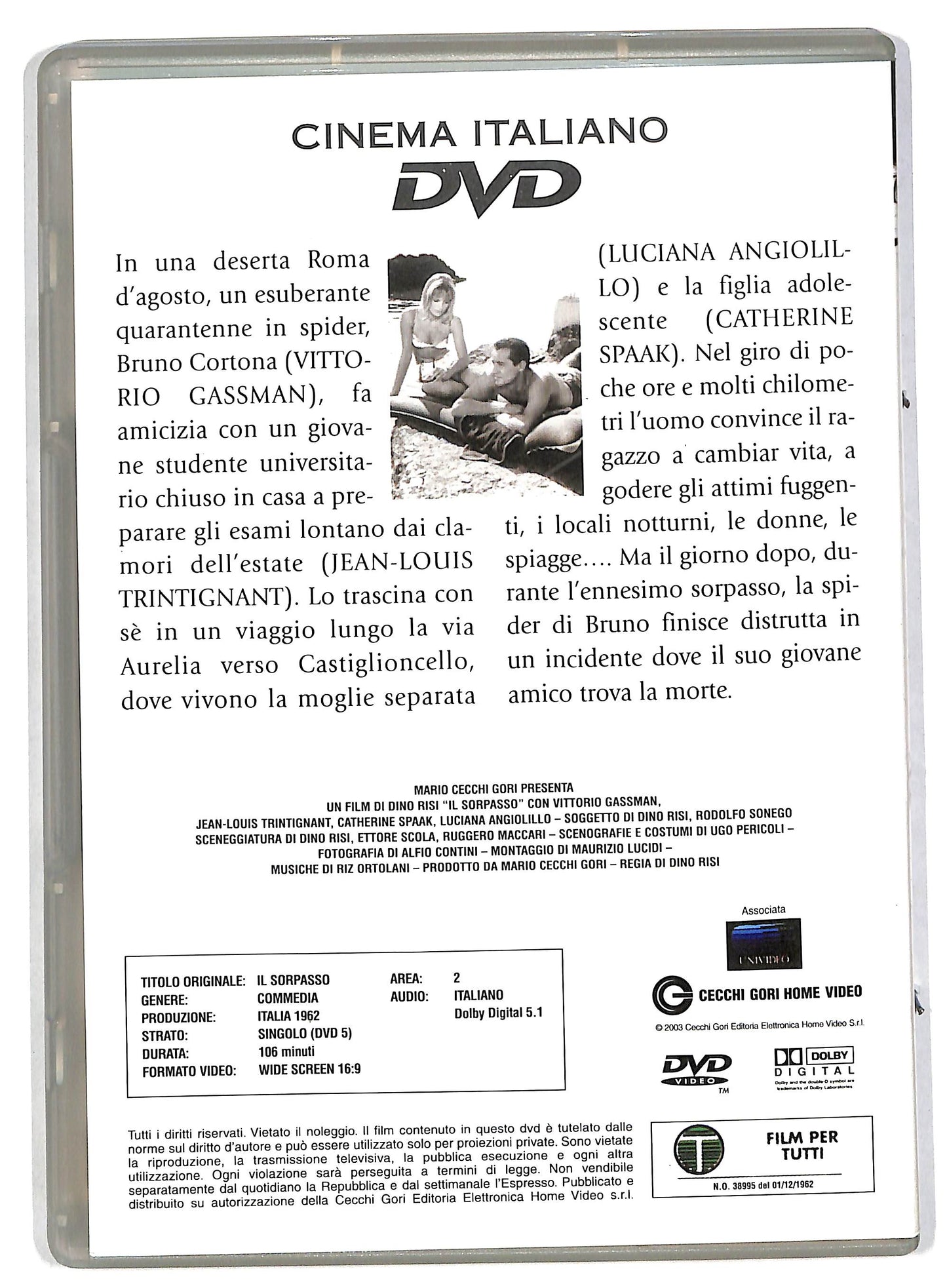 EBOND Il sorpasso - cinema italiano EDITORIALE DVD DB563127