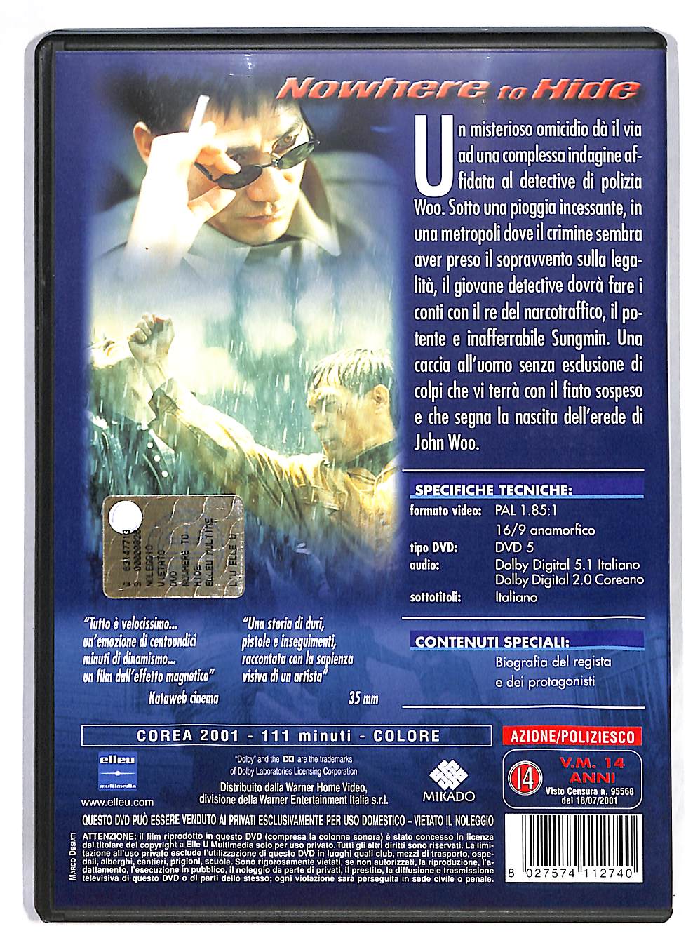 EBOND Nowhere To Hide DVD DB565354