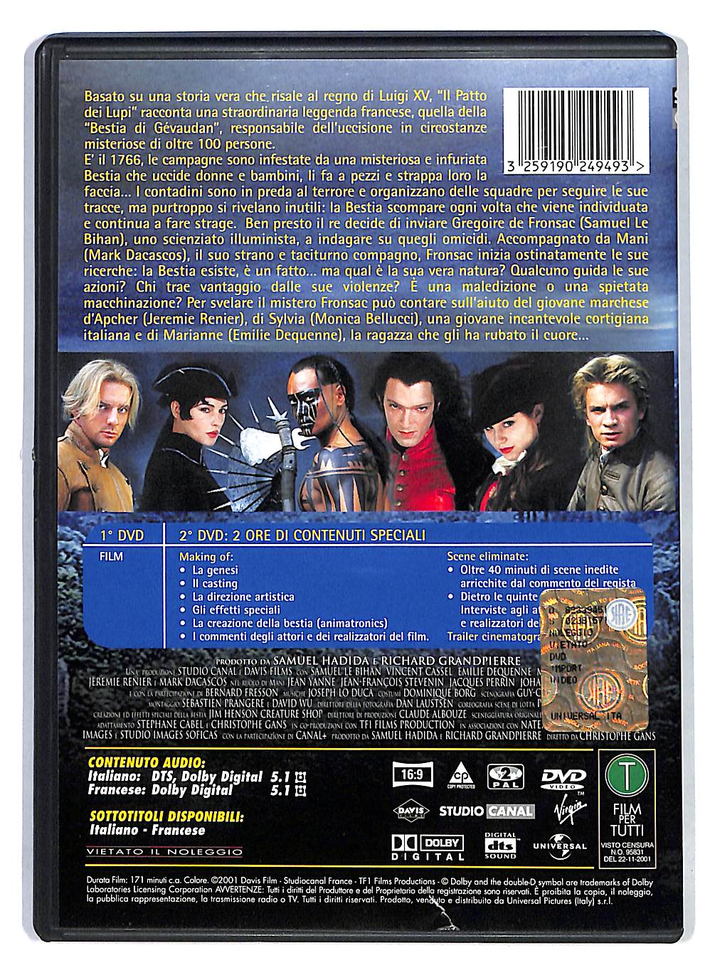 EBOND IL Patto Dei Lupi Edizione 2 Dischi  DVD DB566126