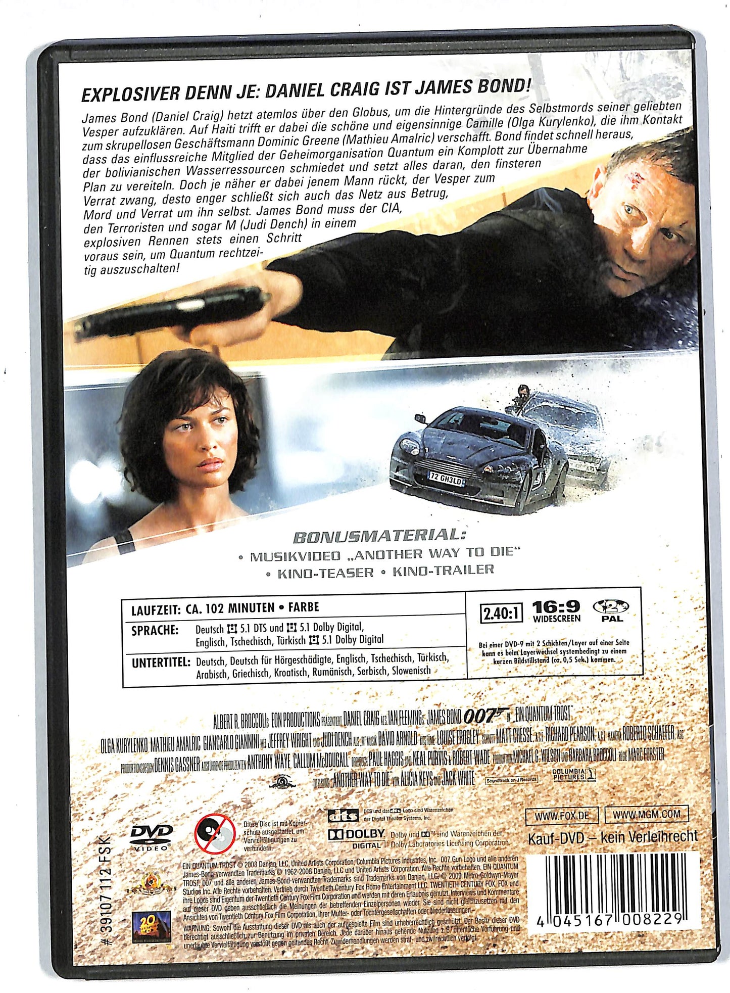 EBOND James Bond 007 - Ein Quantum Trost NO ITA DVD DB566361