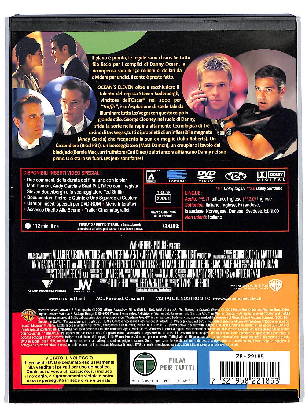 EBOND Ocean's Eleven - Fate il vostro gioco SNAPPER DVD DB566658
