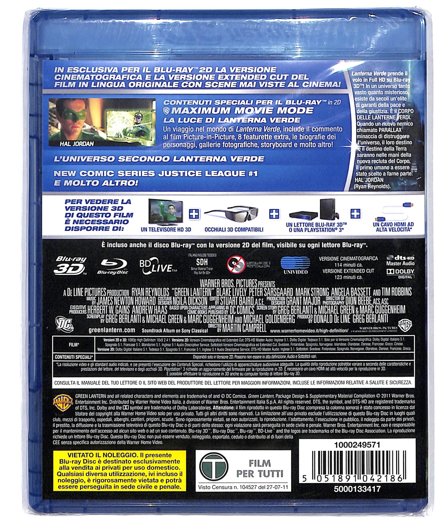 EBOND Lanterna Verde 3D BLURAY + BLURAY BLURAY DB567322