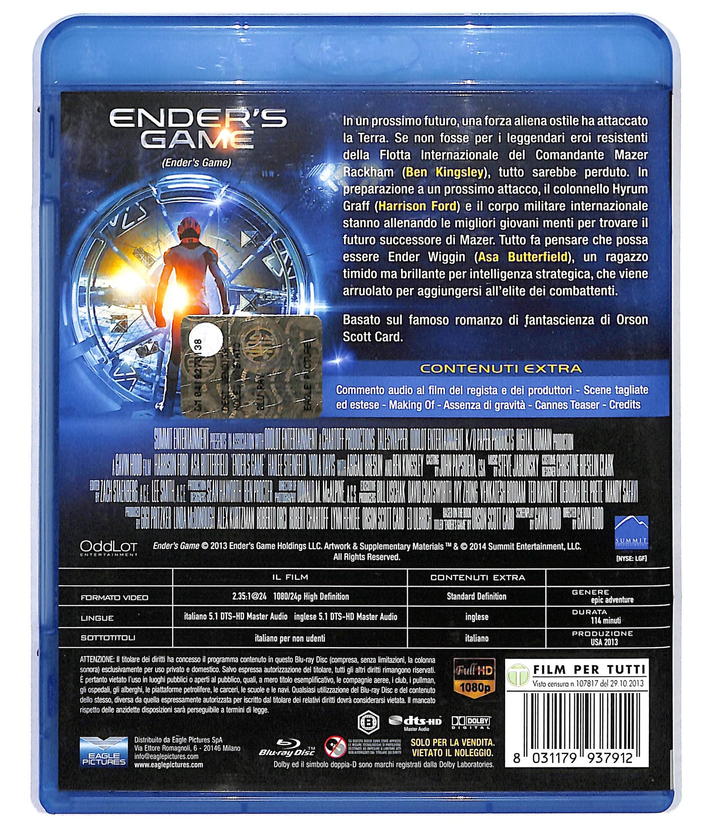 EBOND Ender's Game BLURAY Special Edition BLURAY DB567336
