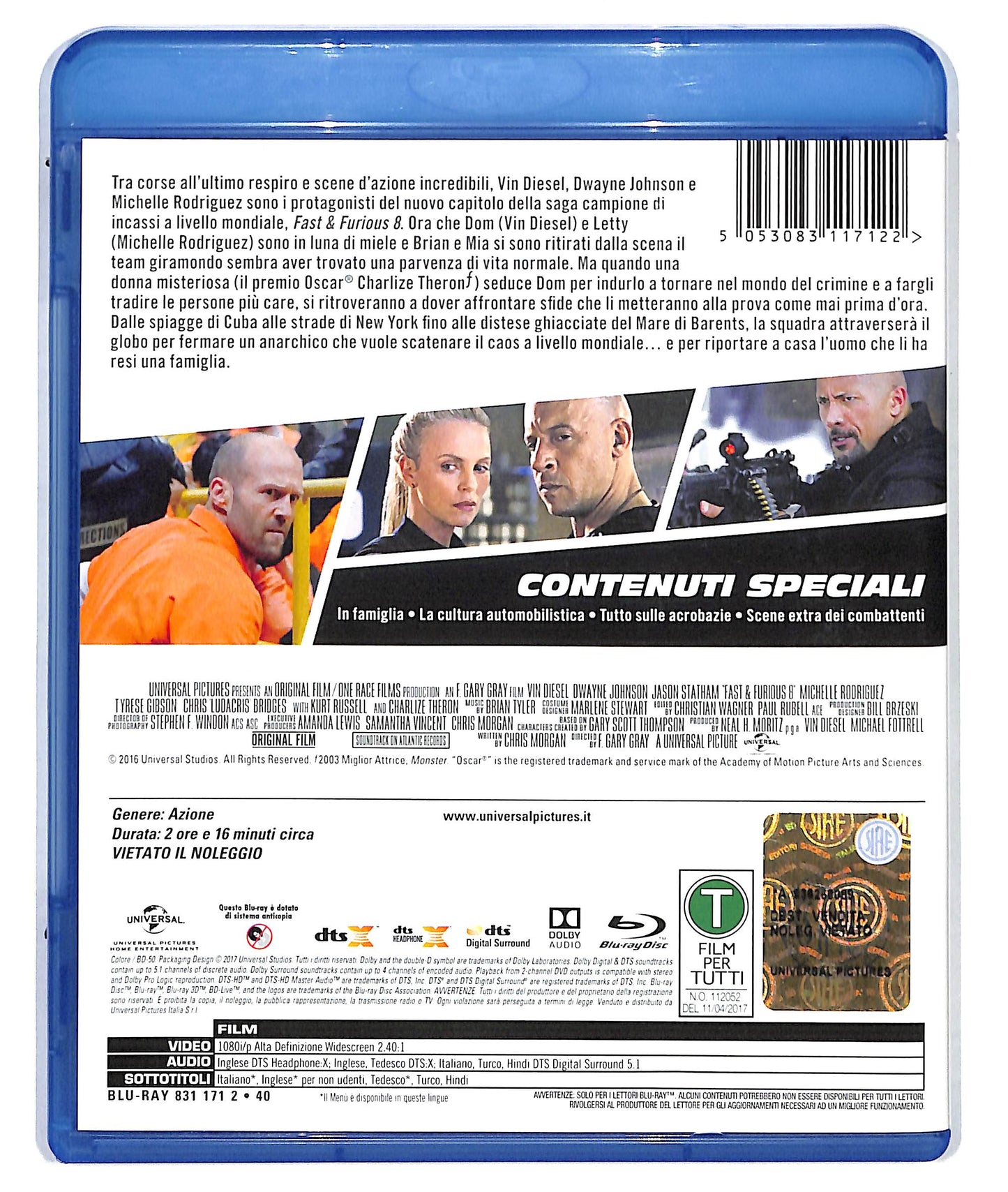 EBOND Fast & Furious 8  BLURAY DB567367