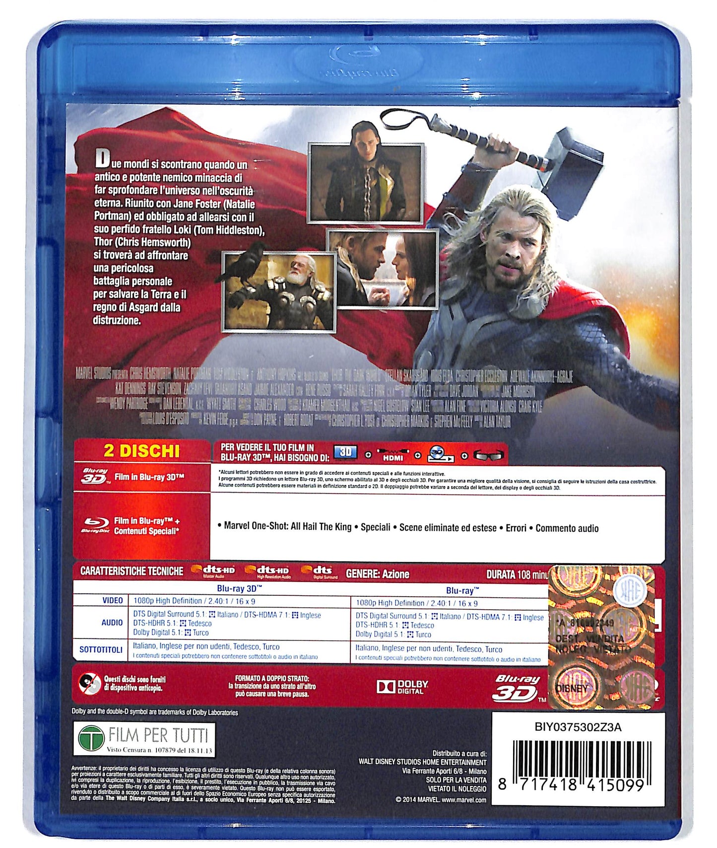 EBOND Thor  The Darkworld BLURAY 3d + BLURAY DB567370