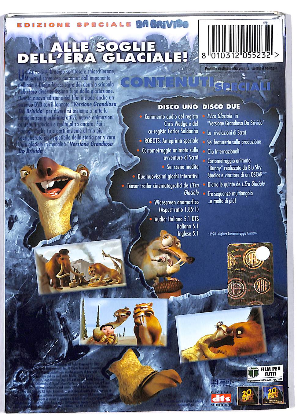 EBOND L'Era Glaciale (2 dischi) SLIPCASE EDIZIONE SPECIALE DVD DB567619