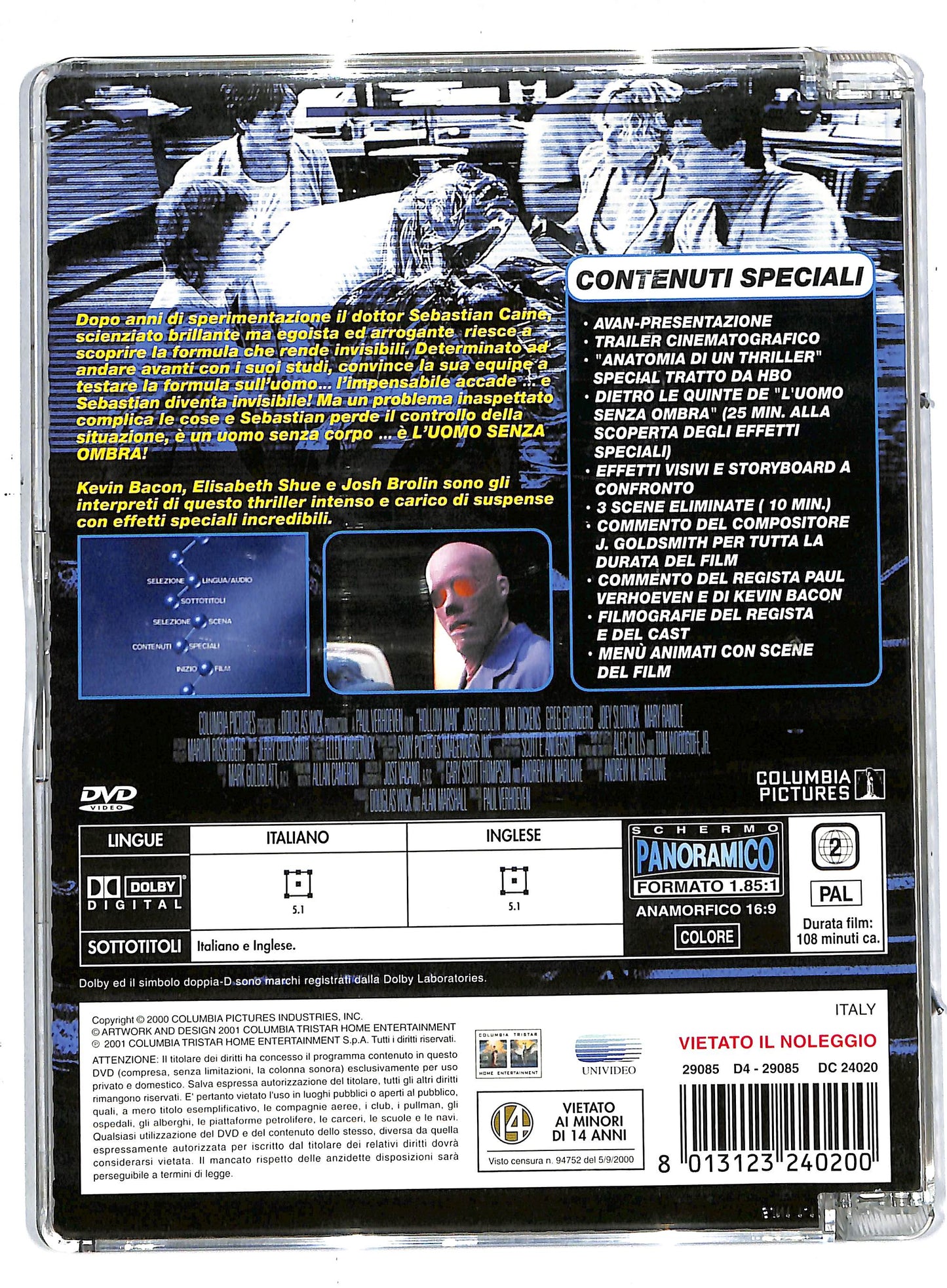 EBOND L'uomo senza ombra SJB DVD DB568611