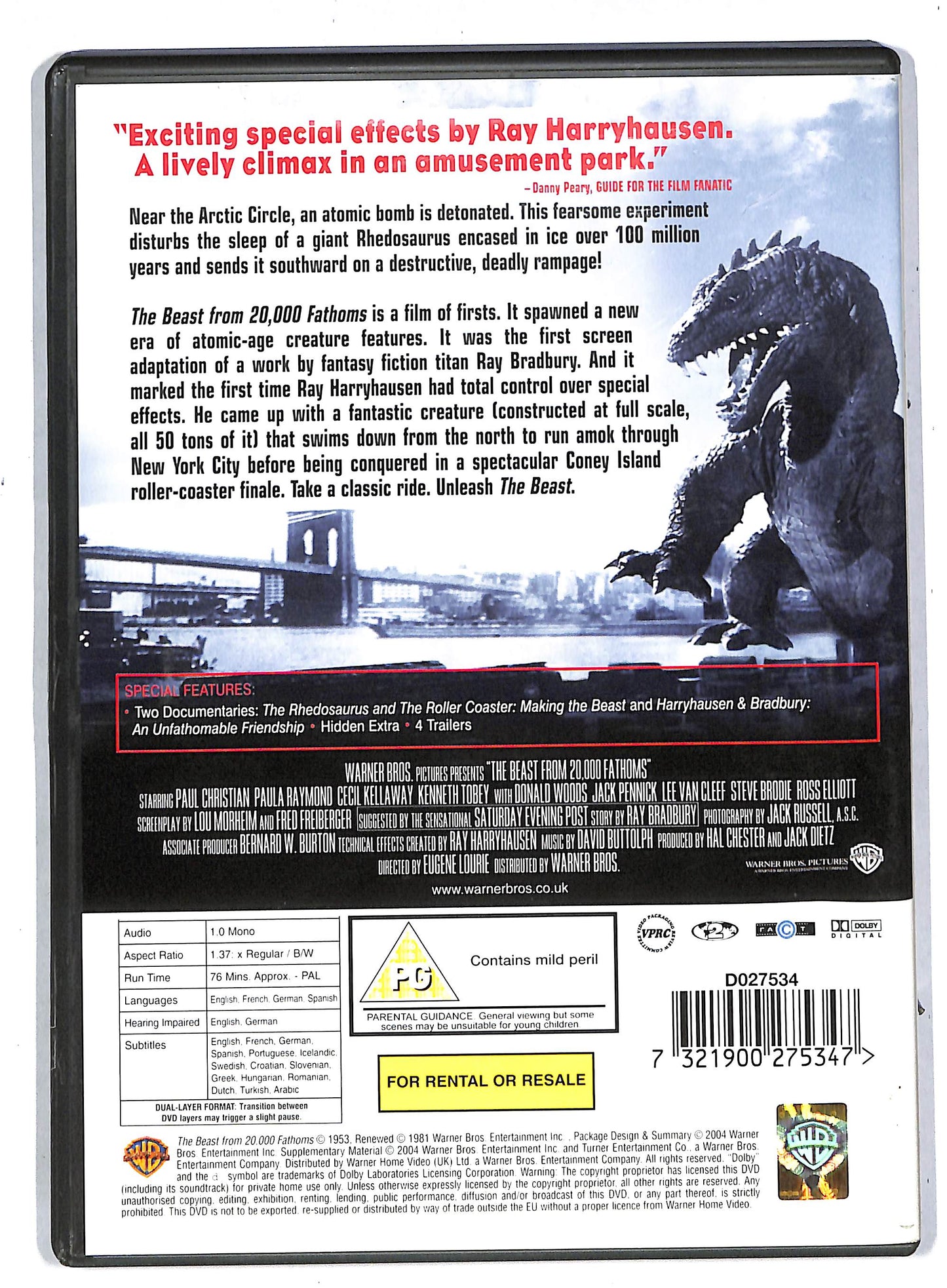 EBOND The Beast From 20000 Fathoms NO ITA DVD DB568612