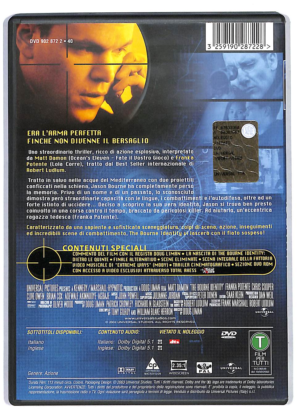 EBOND The Bourne Identity  DVD DB568936