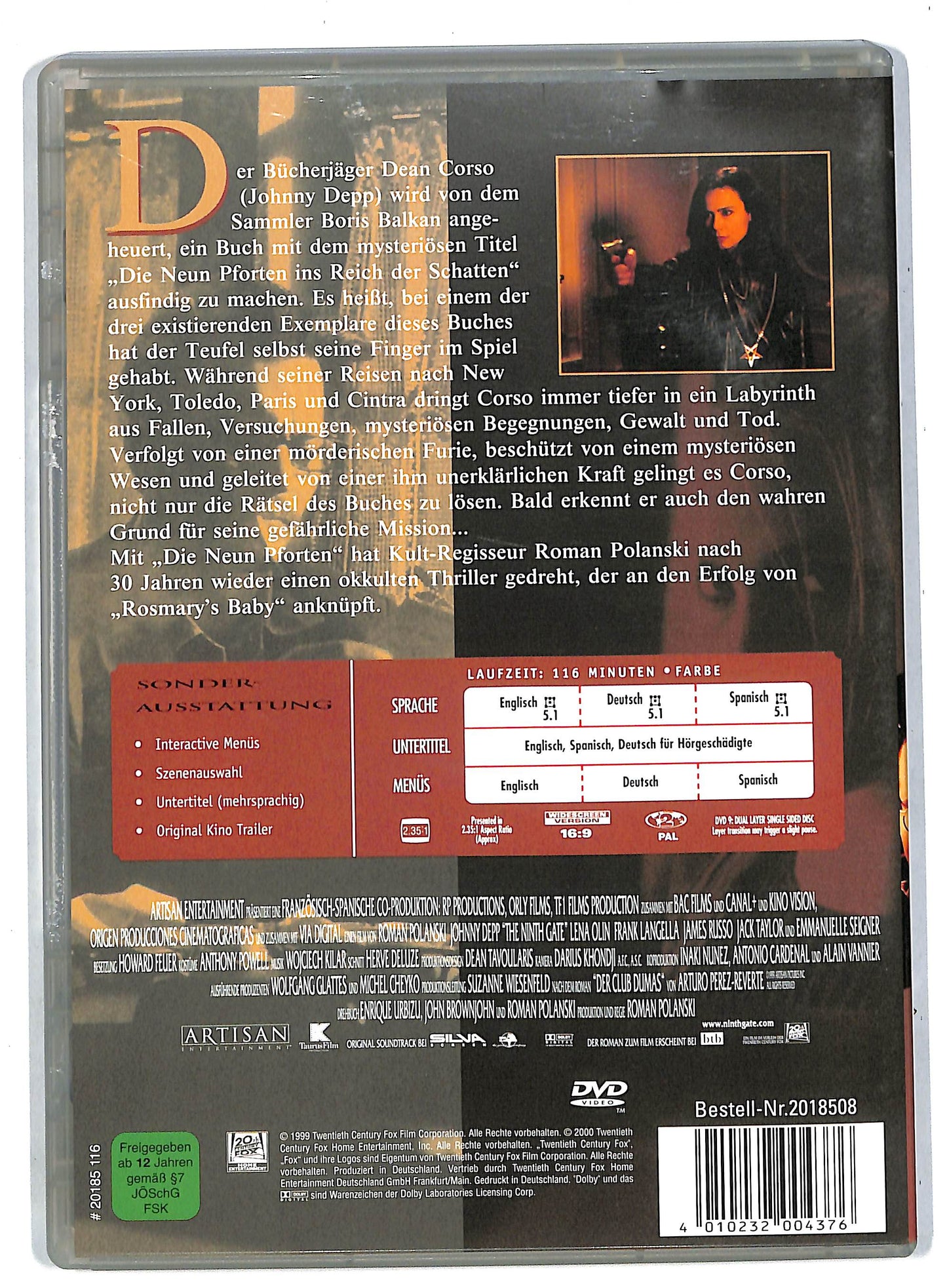 EBOND Die neun Pforten NO ITA DVD DB569344