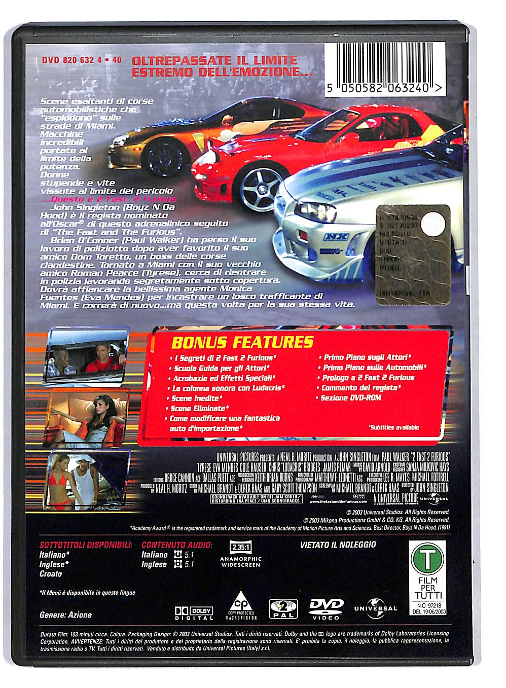 EBOND 2 Fast 2 Furious DVD DB569606