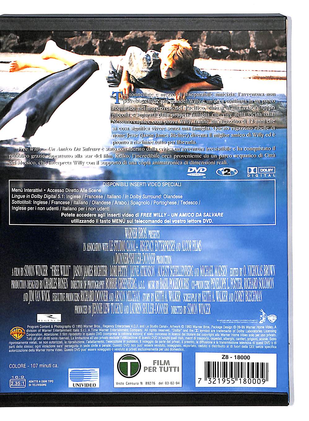 EBOND Free Willy - Un amico da salvare SNAPPER DVD DB569653