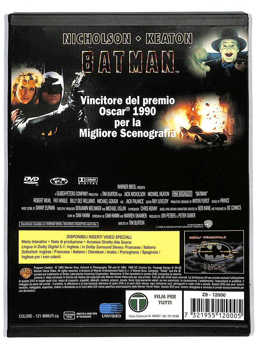 EBOND Batman (film 1989)  SNAPPER DVD DB569858