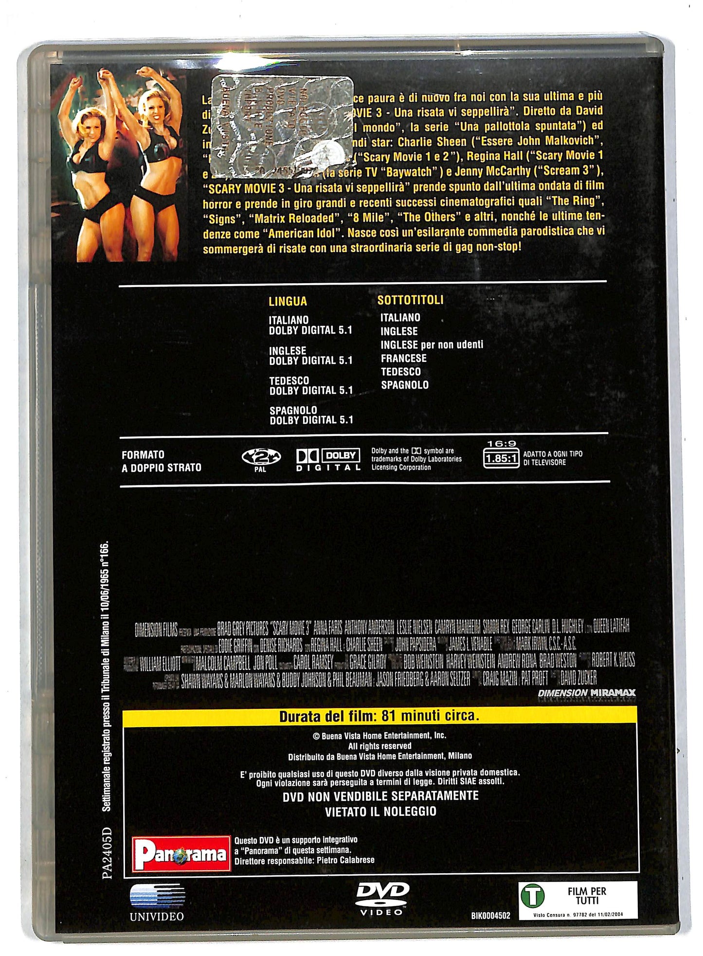 EBOND Scary movie 3 EDITORIALE DVD DB570117