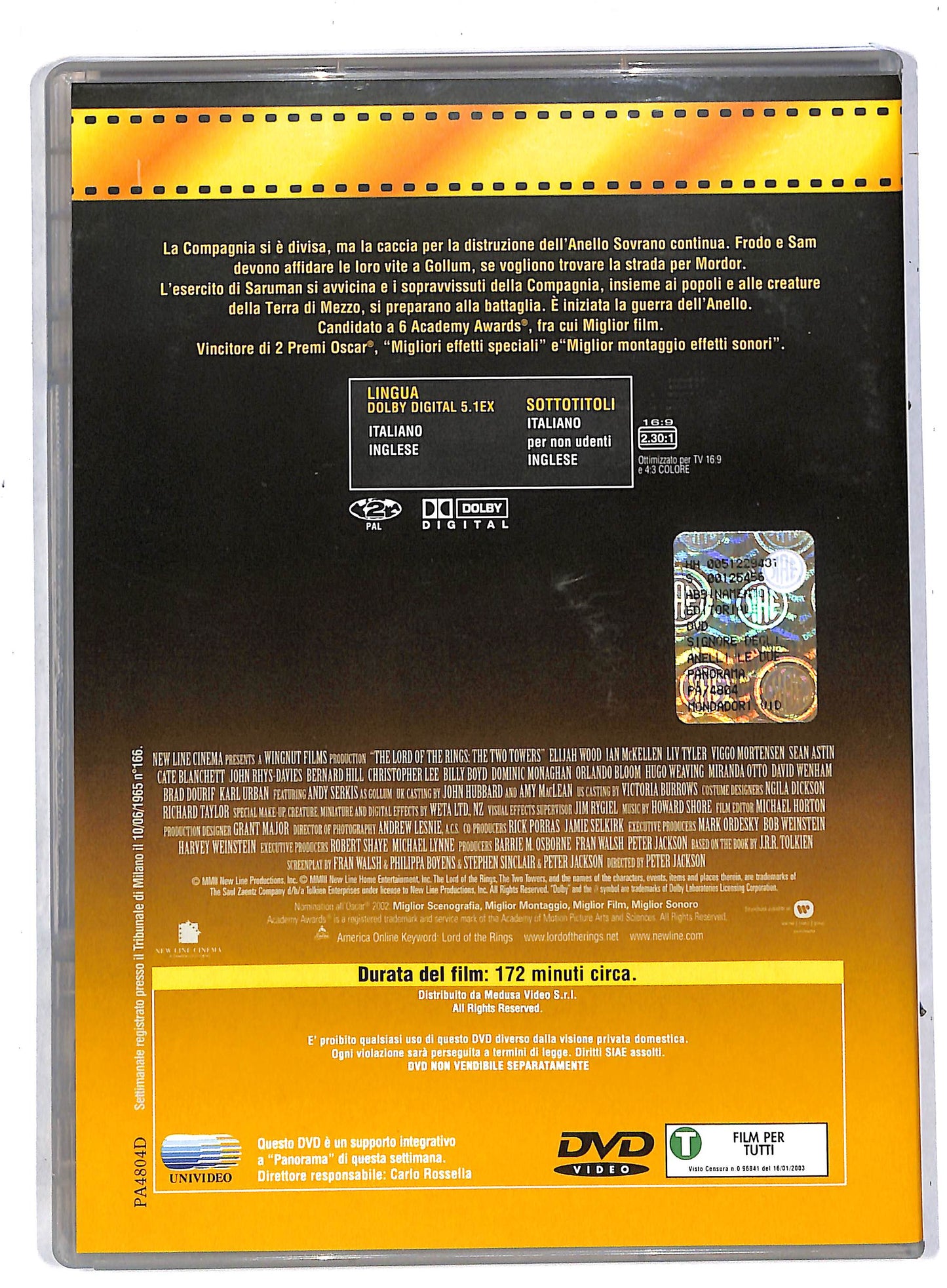 EBOND Il Signore degli Anelli - Le due torri EDITORIALE DVD DB570603