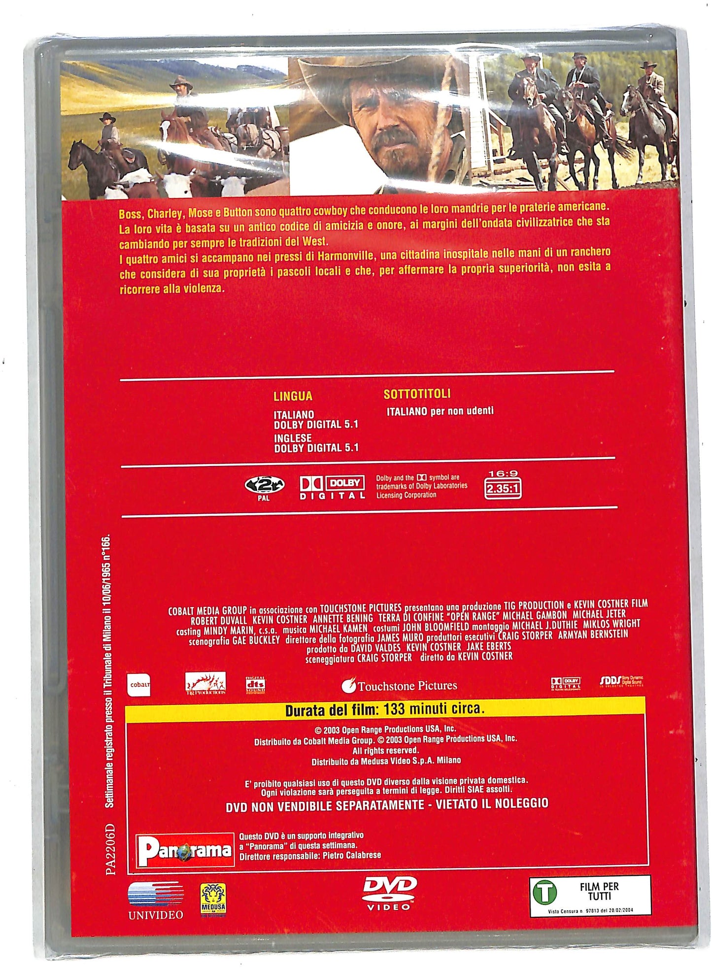 EBOND Open range - Terra di confine EDITORIALE DVD DB570805