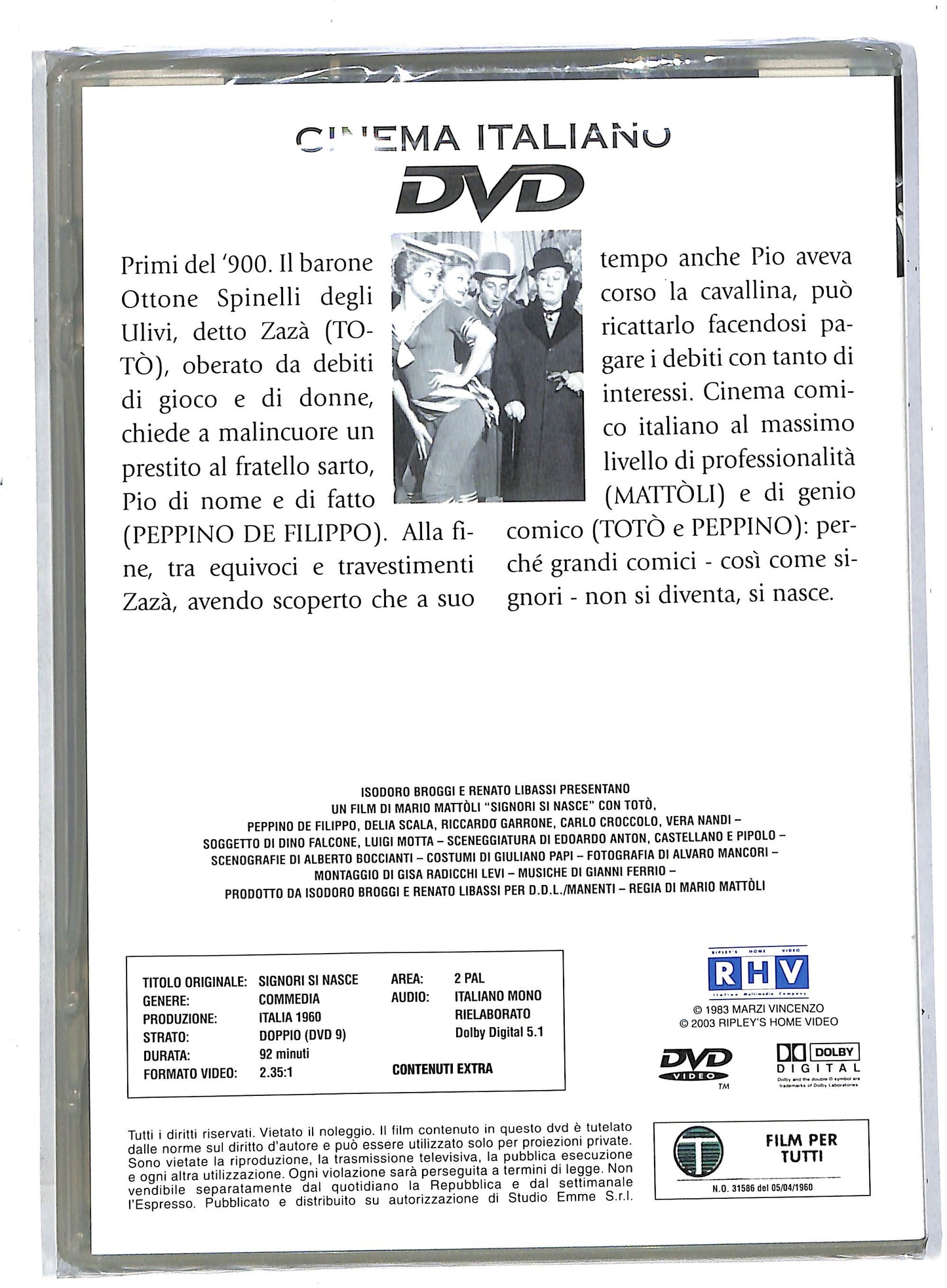 EBOND Signori Si Nasce EDITORIALE DVD DB570847