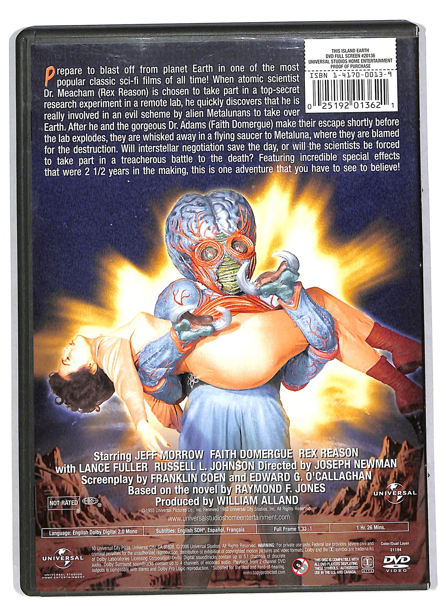 EBOND This Island Earth - Versione UK NO ITA DVD DB571116