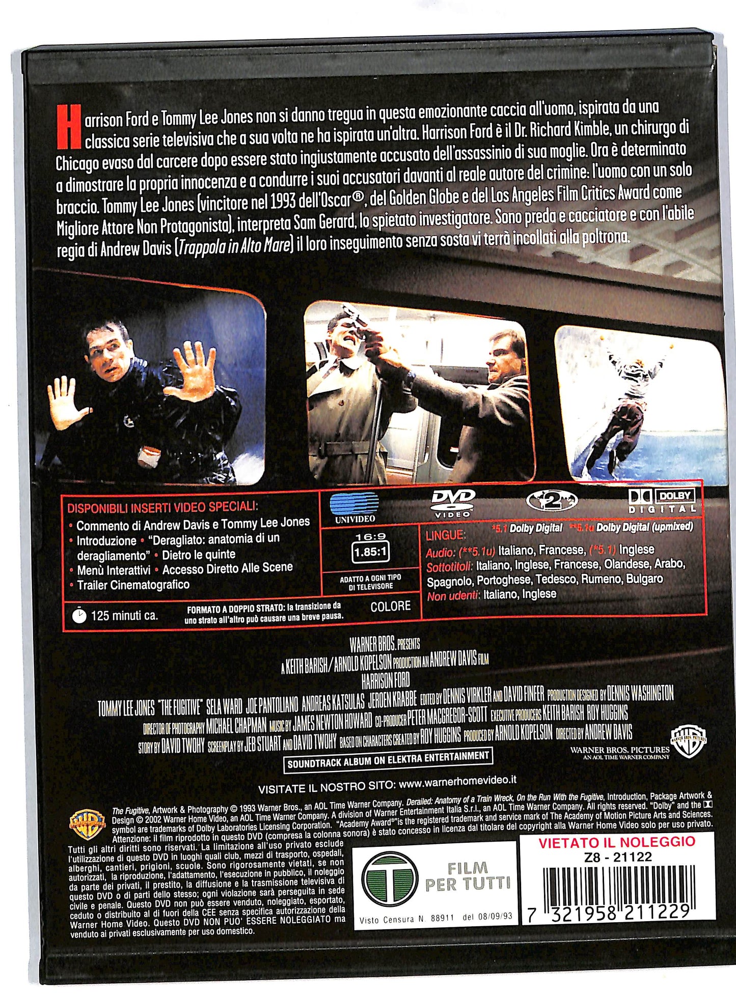 EBOND Il Fuggitivo (1993) SNAPPER DVD DB571160