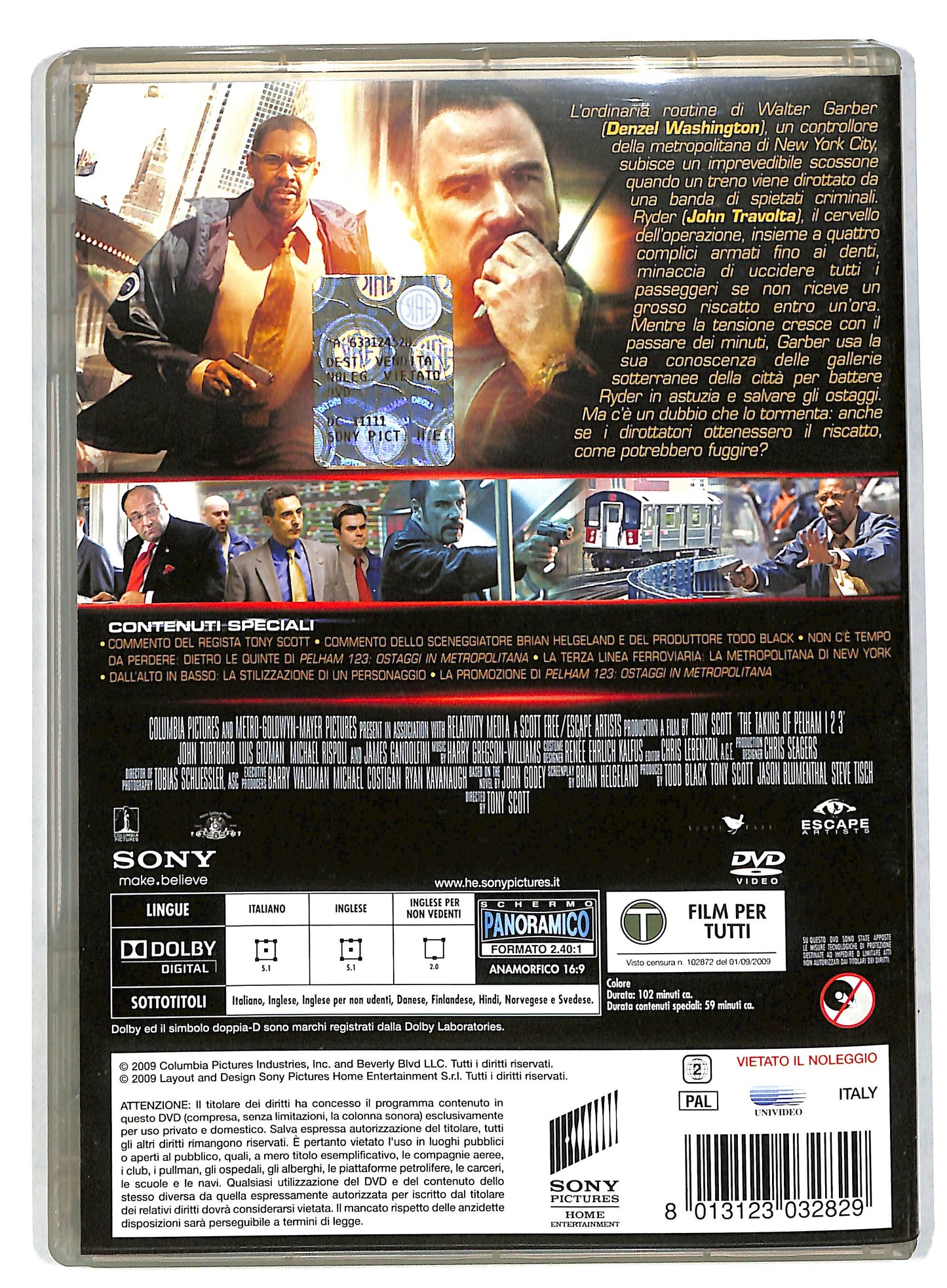 EBOND Pelham 1 2 3 Ostaggi In Metropolitana DVD DB571848