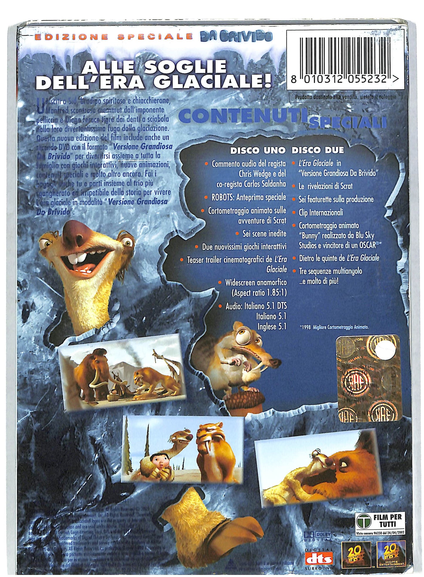 EBOND L'Era Glaciale (2 dischi) SLIPCASE EDIZIONE SPECIALE DVD DB575121