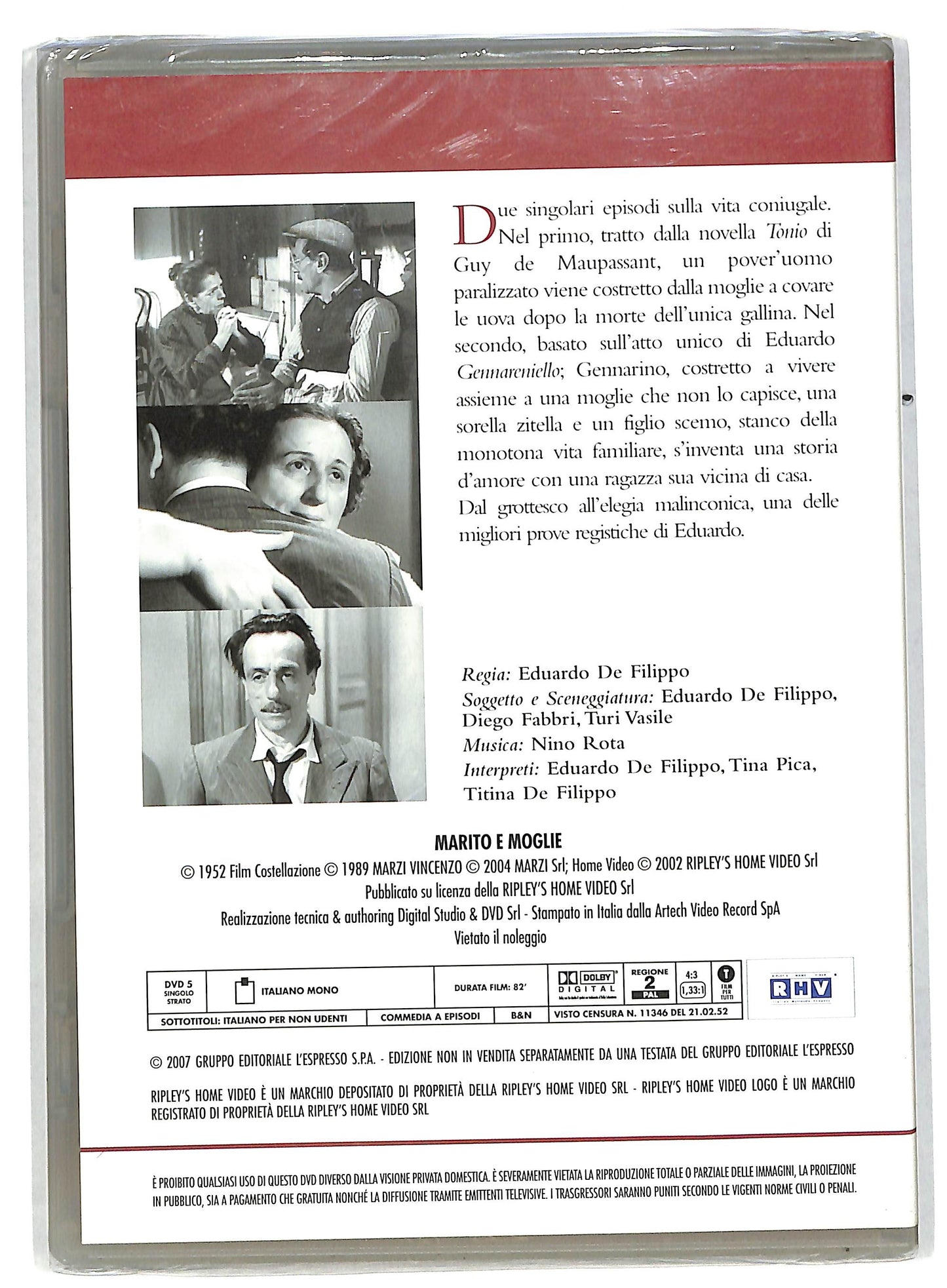 EBOND Il Cinema di Eduardo - Marito e moglie Vol 2 EDITORIALE DVD DB578625