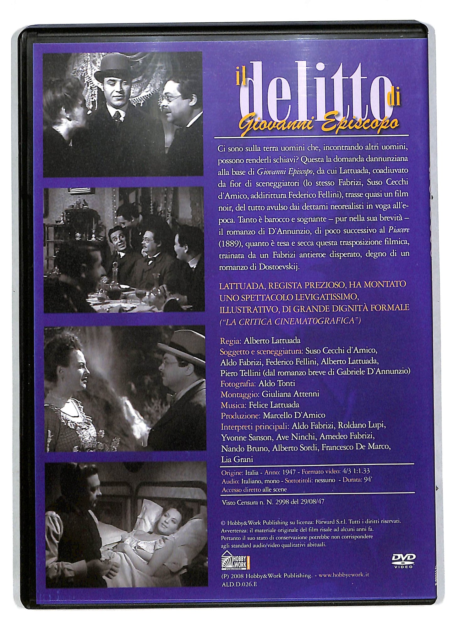 EBOND Il delitto di Giovanni Episcopo EDITORIALE DVD DB579435