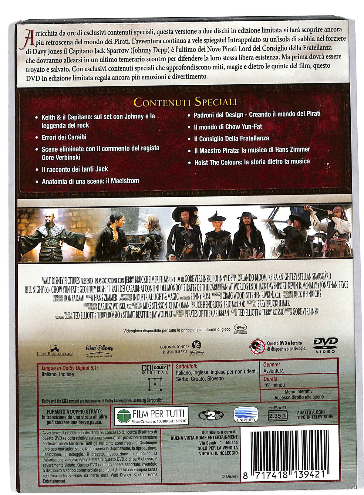 EBOND Pirati Dei Caraibi - Ai Confini Del Mondo EDIZIONE LIMITATA DVD DB579619
