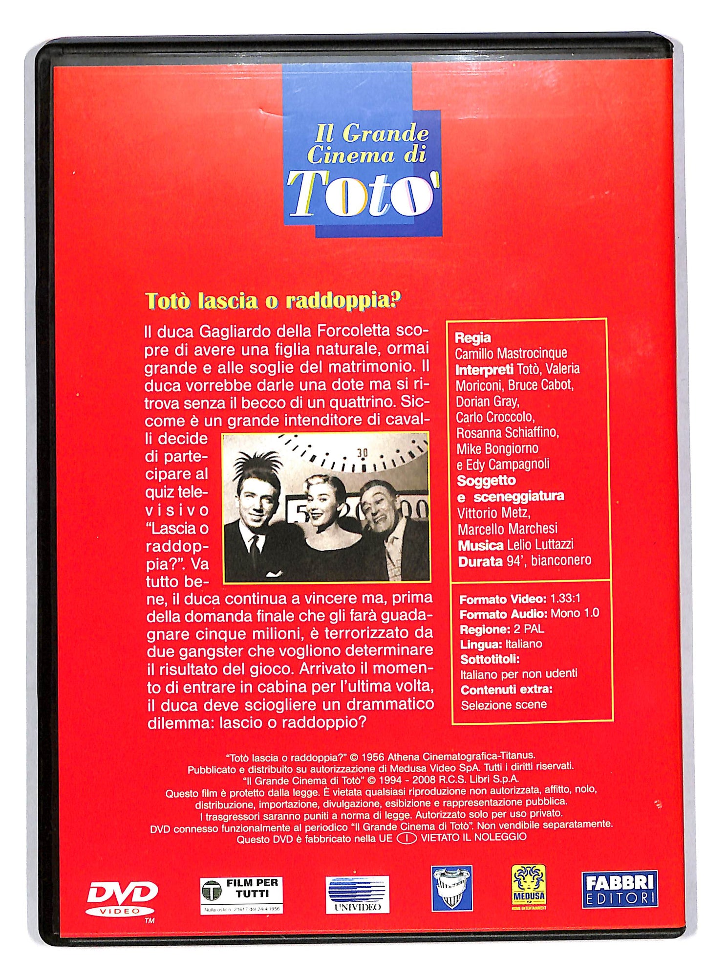 EBOND Il Grande Cinema di Toto -Toto lascia o raddoppia? EDITORIALE DVD DB579643