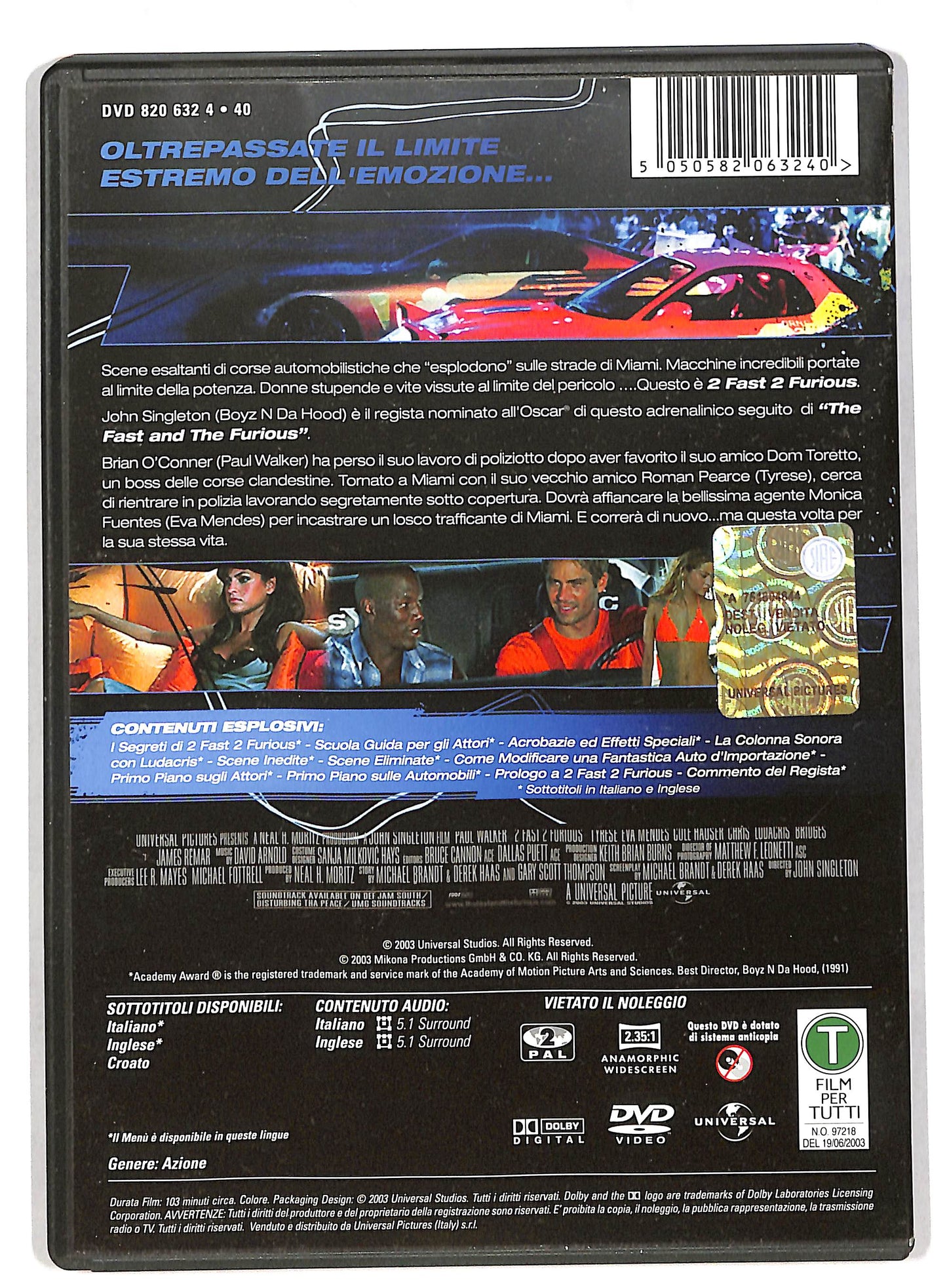 EBOND 2 Fast 2 Furious DVD DB579811