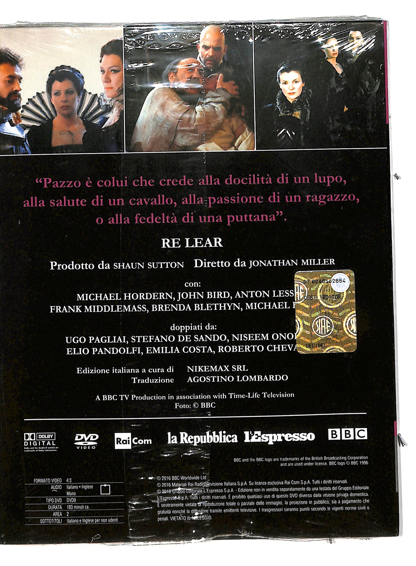 EBOND Shakespeare Coll.5 - Re Lear DIGIPACK EDITORIALE DVD DB579840