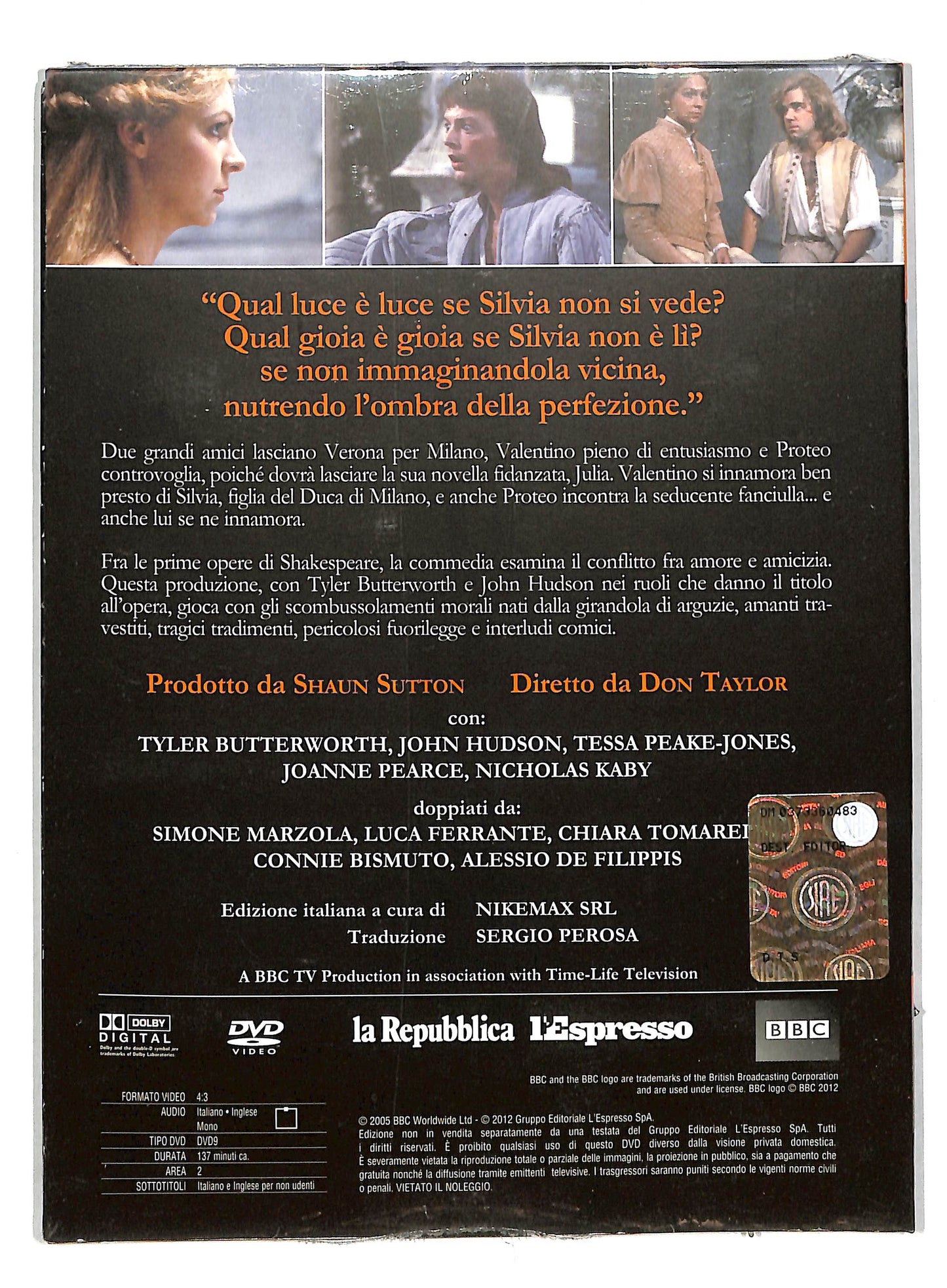 EBOND Shakespeare Coll.10 - I due gentiluomini di EDITORIALE DVD DB579843