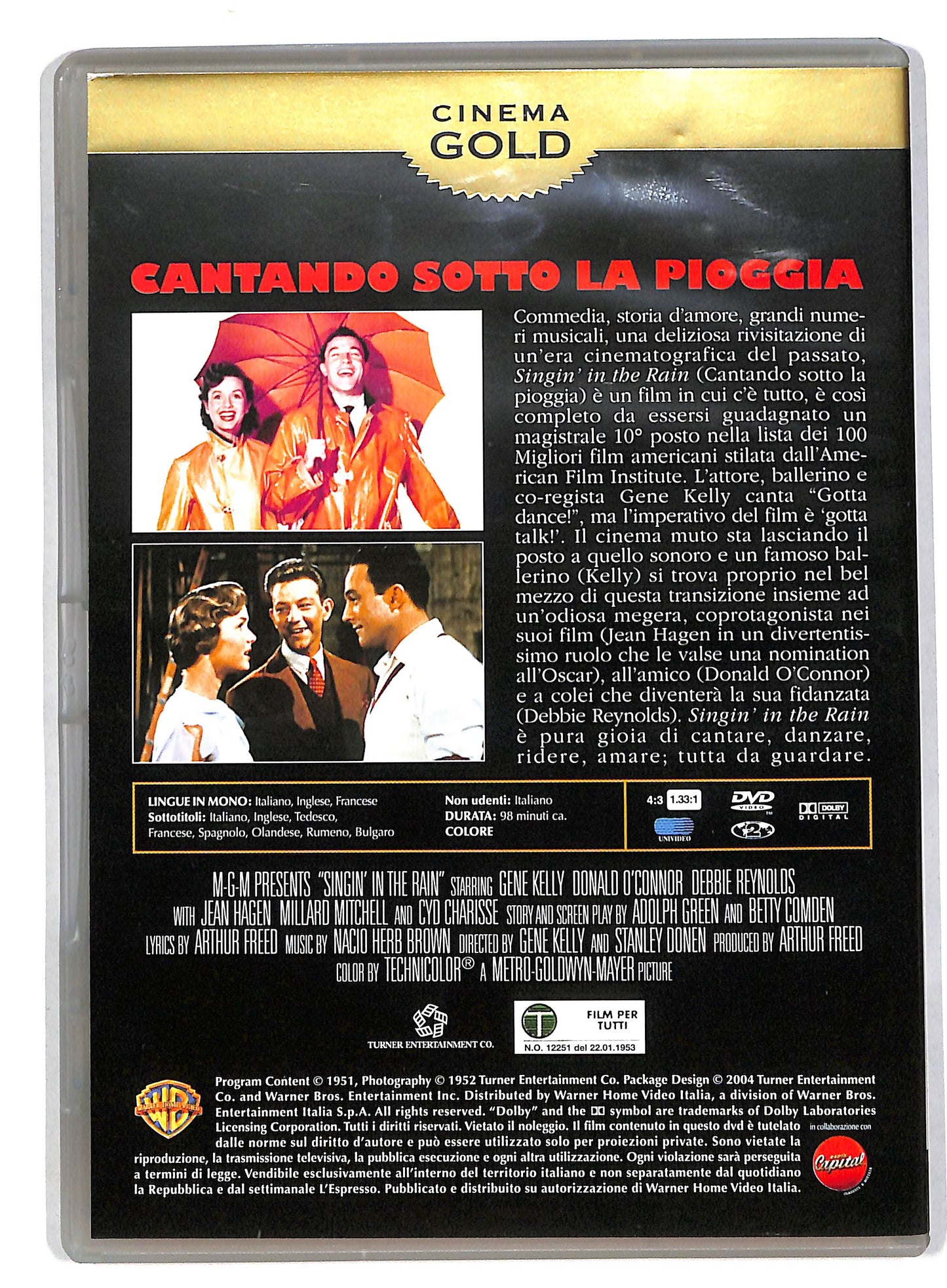 EBOND Cinema Gold - Cantando sotto la pioggia Vol.18 EDITORIALE DVD DB580125